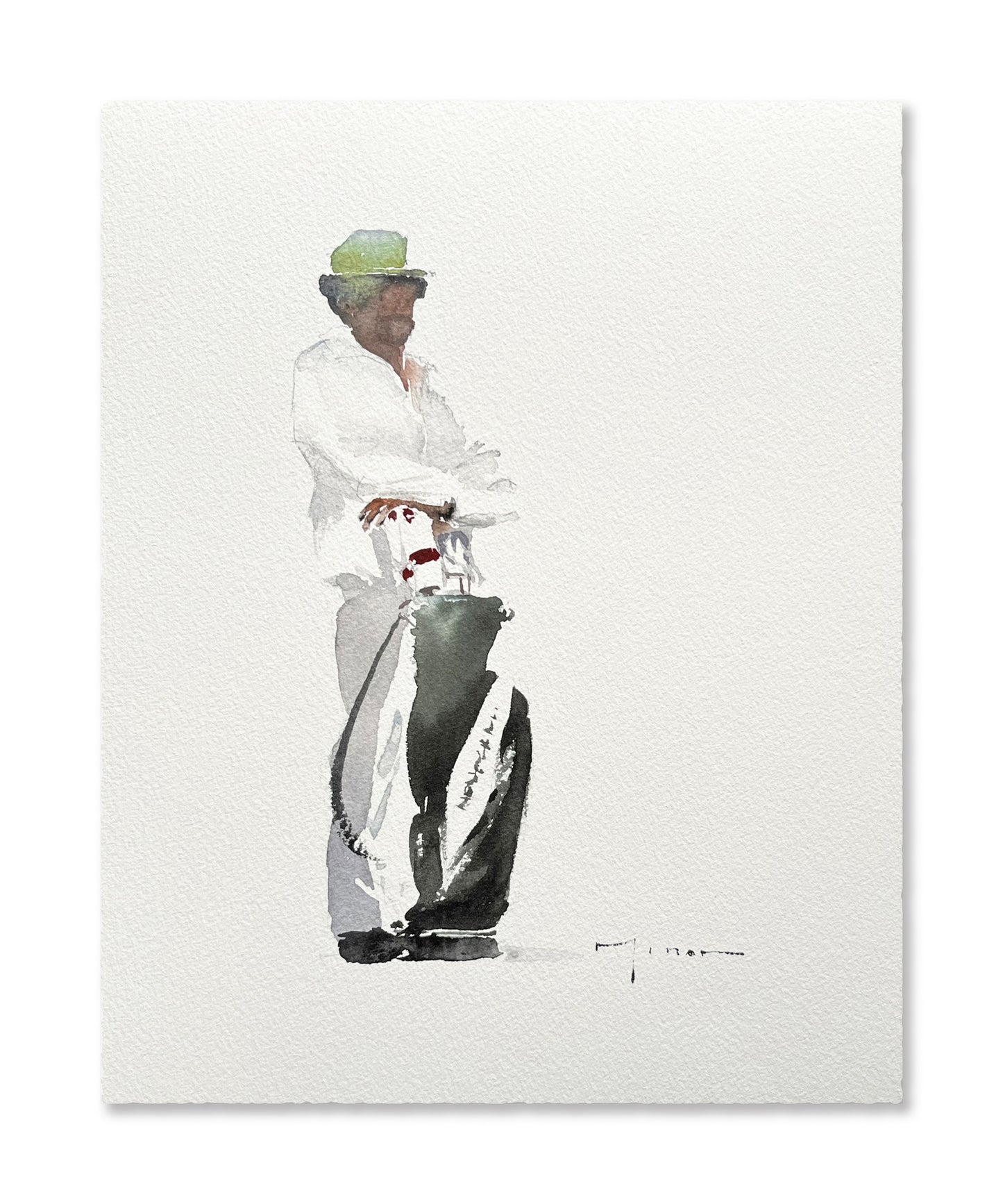 "Caddie 01" Masters Inspired 70's looper print