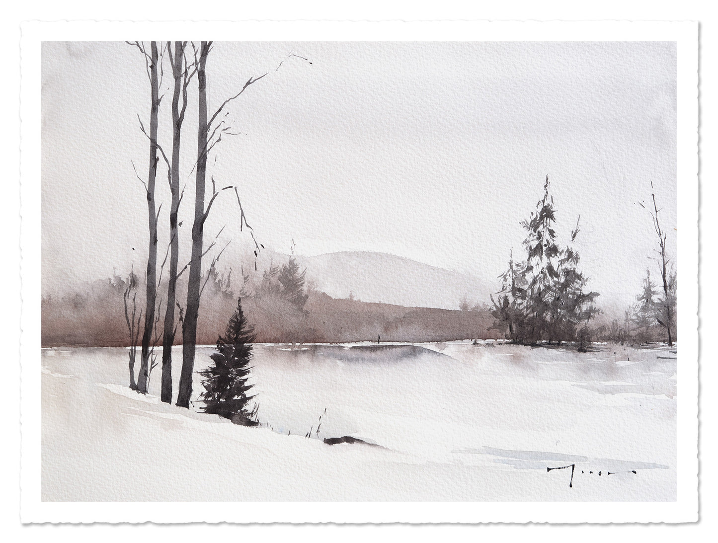 "Snow Scene" Original Watercolor